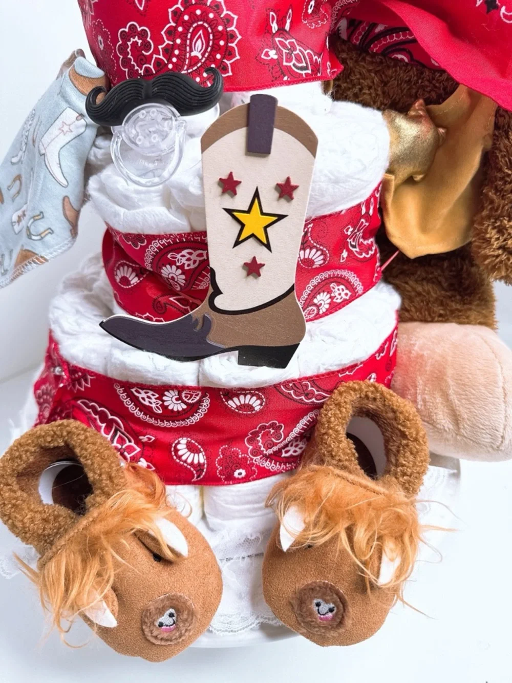 Cowboy Diaper Cake, Wild West Sheriff Diaper cake, Baby Shower gift